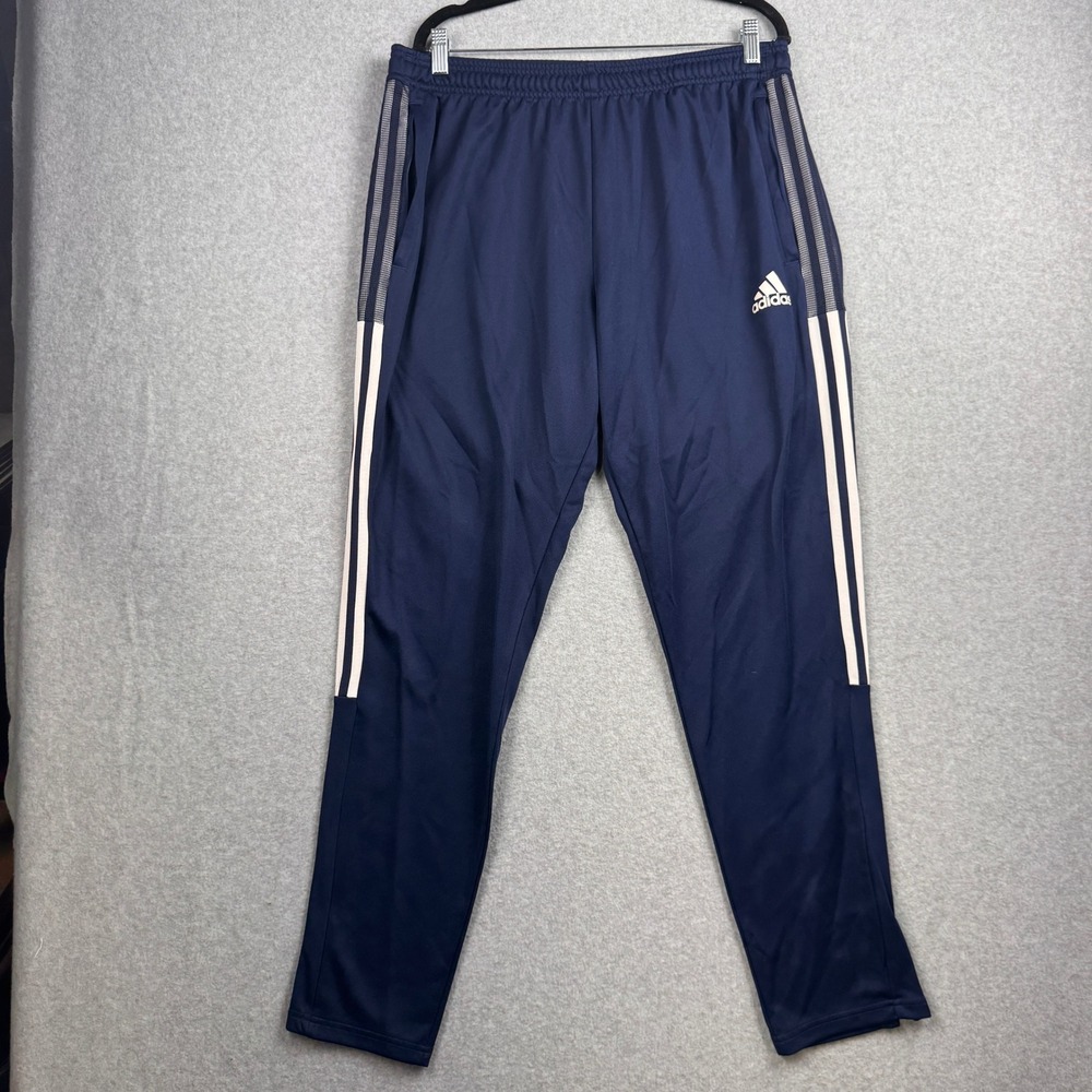 Adidas Track Pants Mens XL Navy Blue Soccer Tiro Training Jogger Aeroready Gym